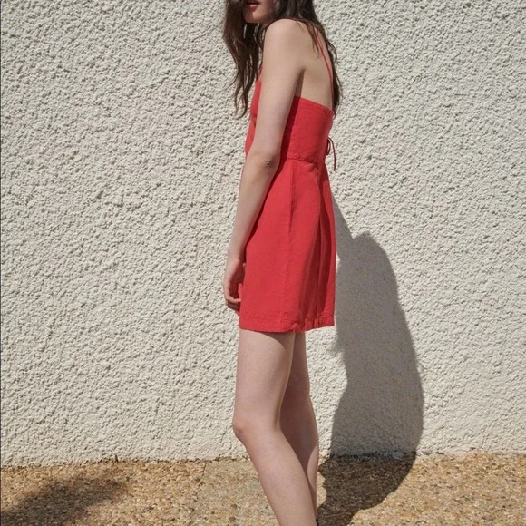 ZARA LINEN AND COTTON BLEND MINI DRESS - Picture 3 of 10